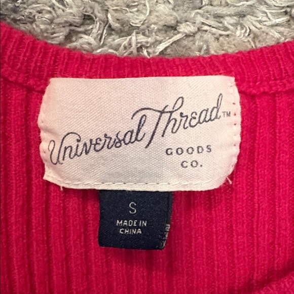 Universal Thread Hot Pink Ribbed Long Sleeve - Picture 2 of 2